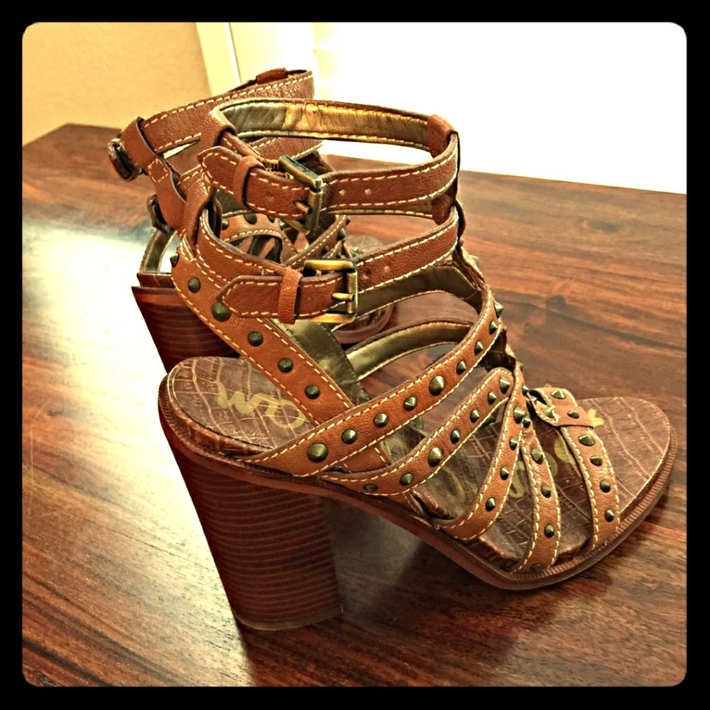 SOLD!  STUDDED SAM EDELMAN  HEELS
